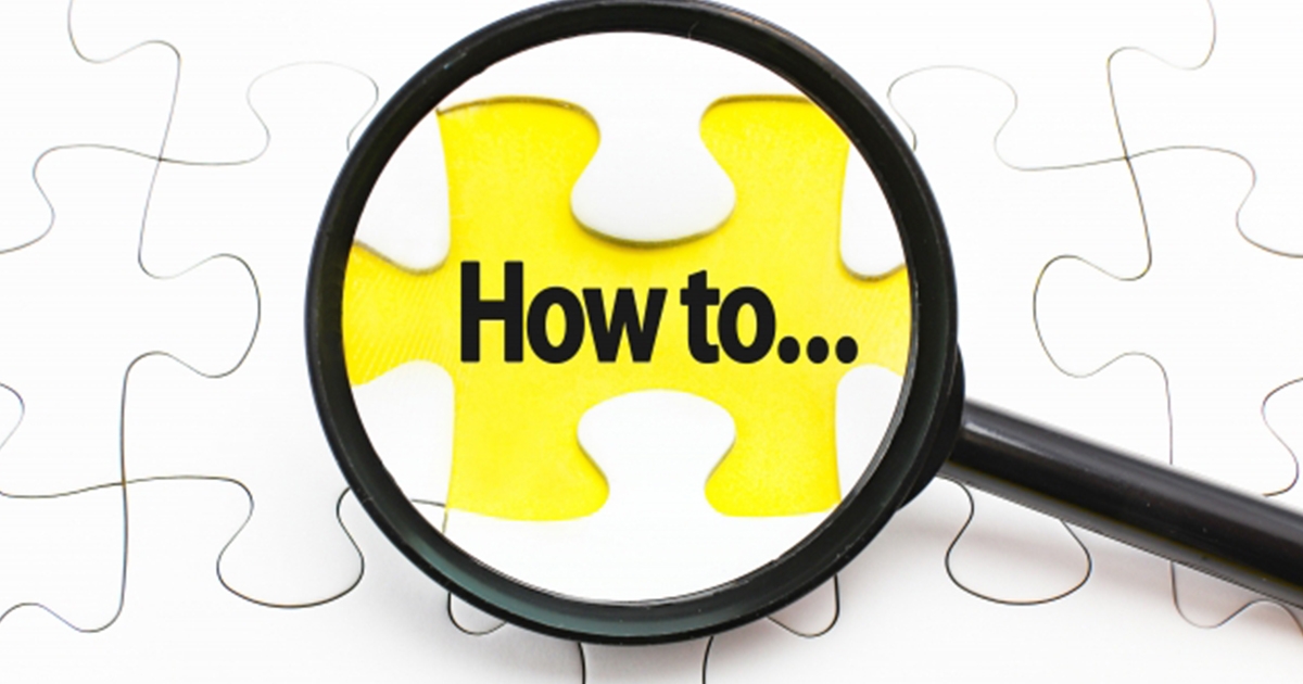 How to...の文字と虫眼鏡