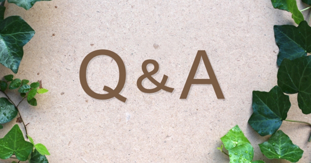 Q&Aの文字と植物