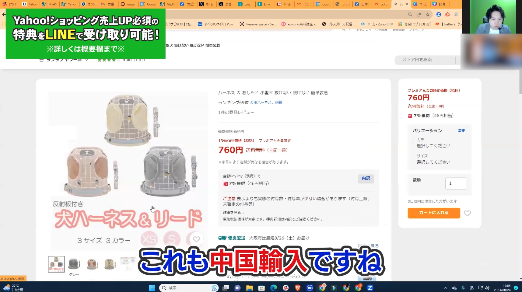 犬の「ハーネス＆リード」の商品ページ