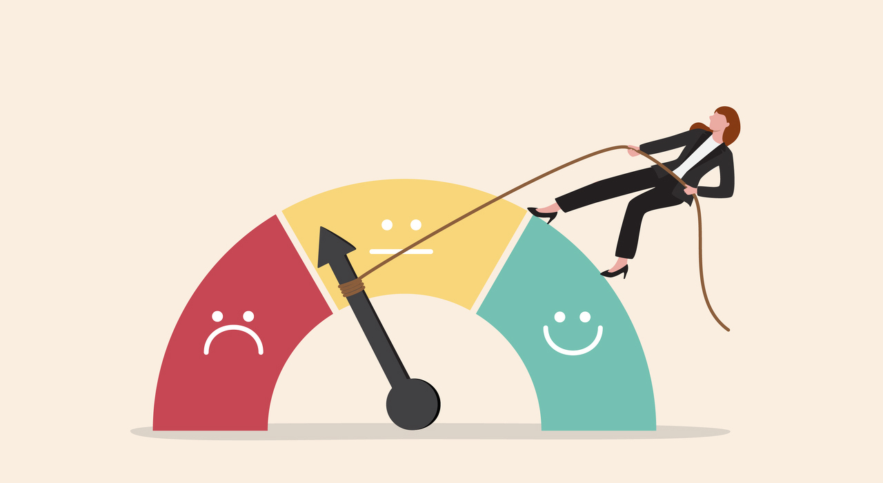 スコアを引き上げているイラスト