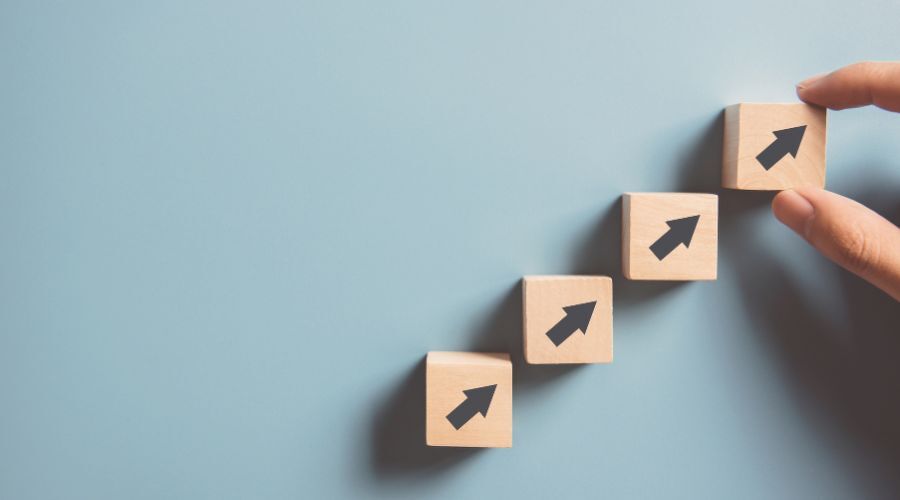 段階を踏むイメージ