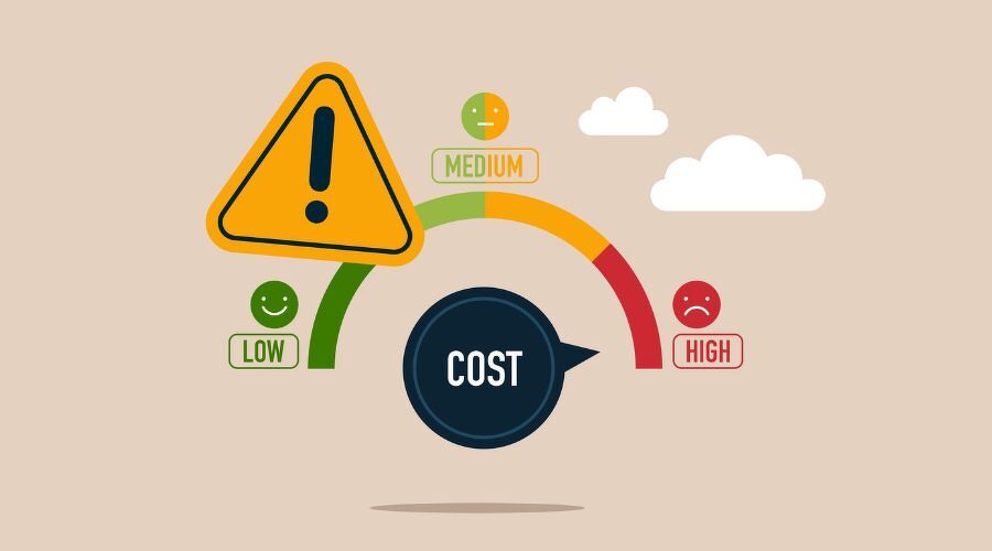 コストがかかるイメージ