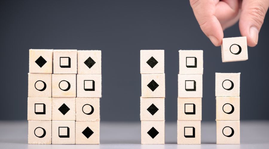 積み木をカテゴリで分ける