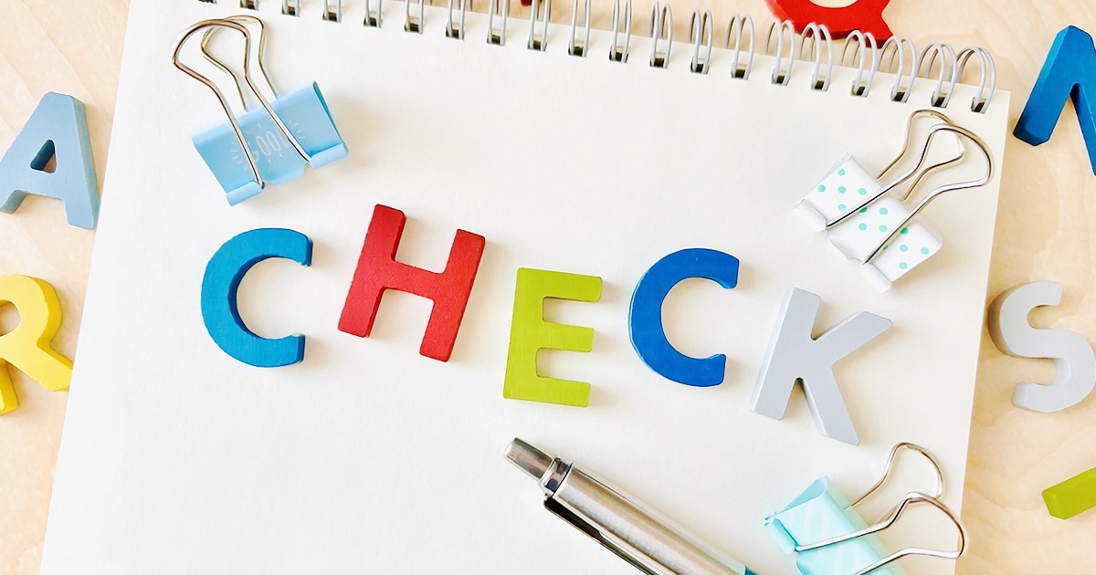 チェックの文字