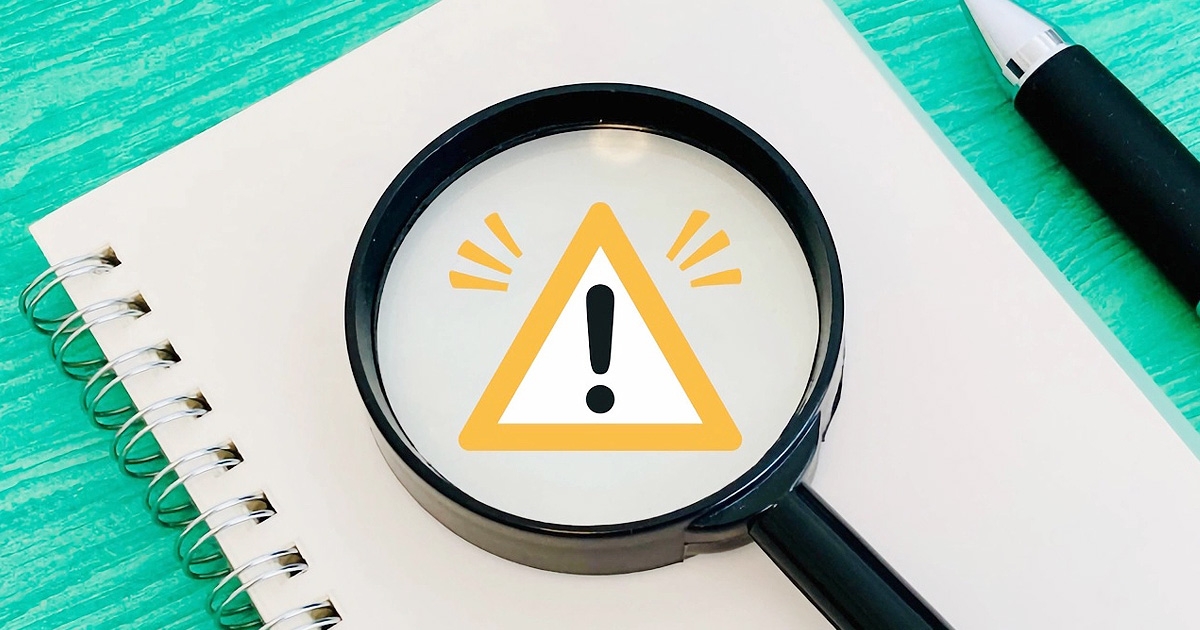 虫眼鏡と感嘆符