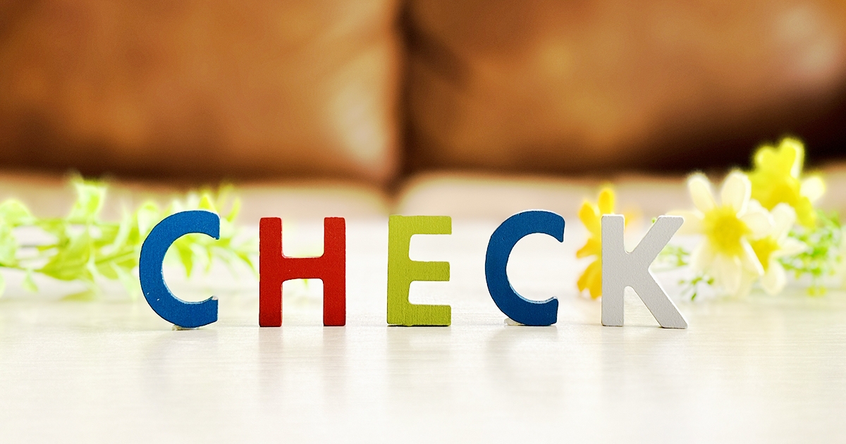 チェックの文字