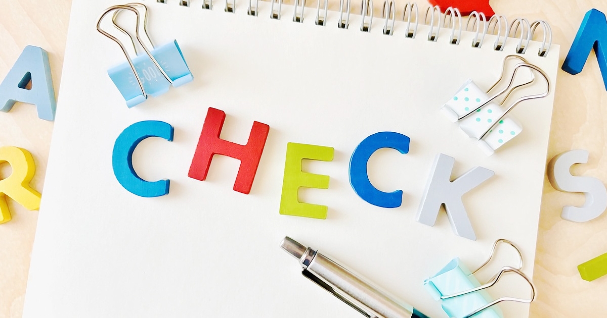 チェックの文字